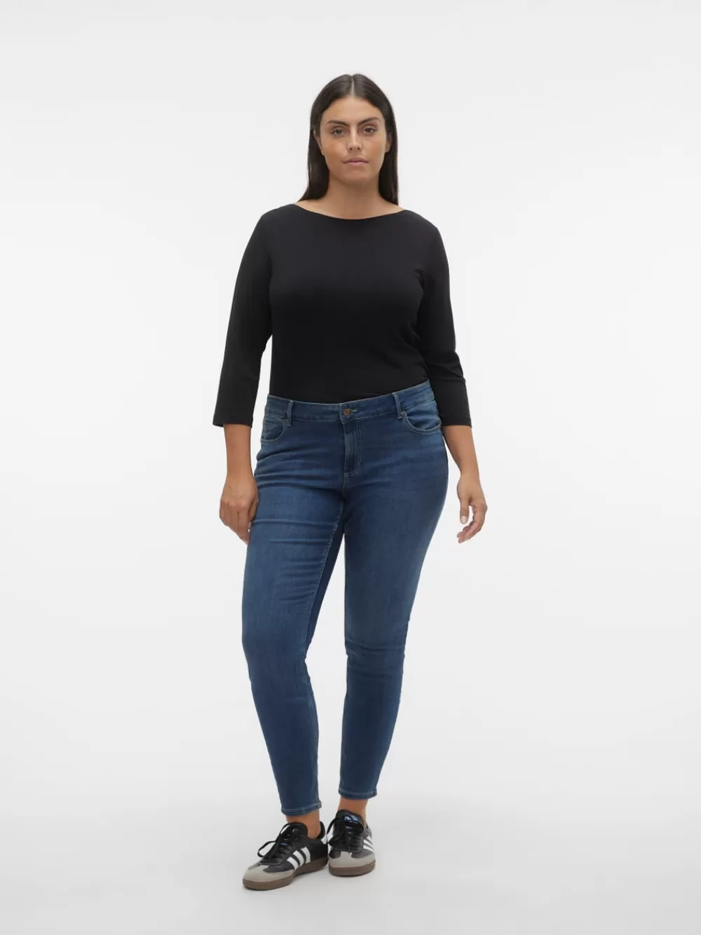 VERO MODA VMCSELA Normaali vyötärö Slim fit Farkut Medium Blue Denim Fashion