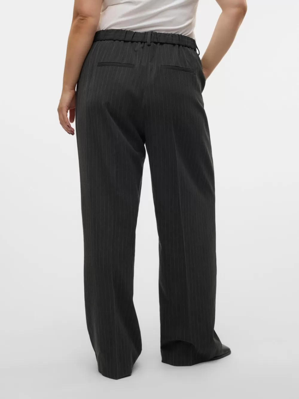 VERO MODA VMCSILJE Normaali vyötärö Housut Dark Grey Melange Cheap