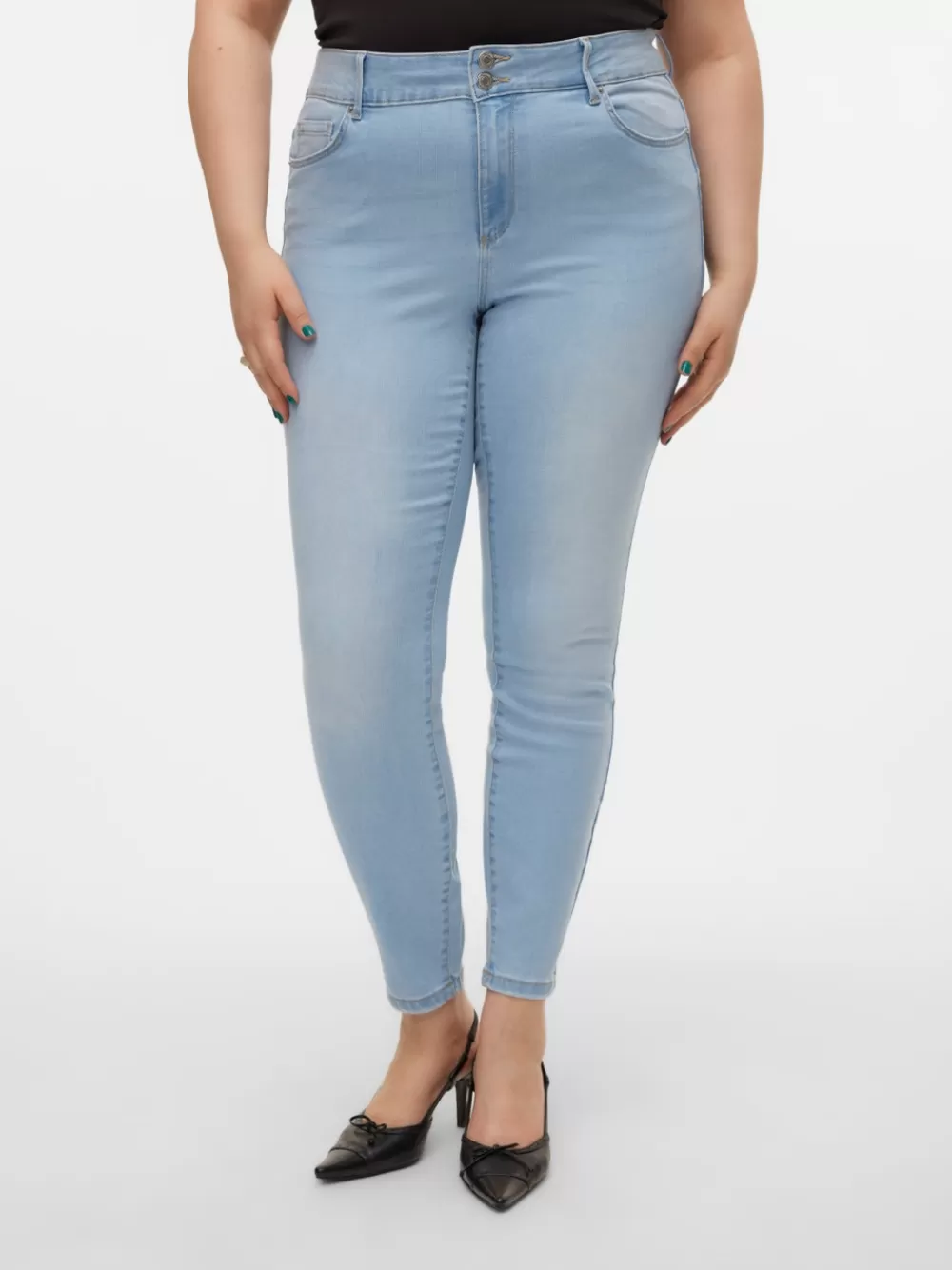 VERO MODA VMCSOPHIA Korkea vyötärö Slim fit Farkut Light Blue Denim Sale