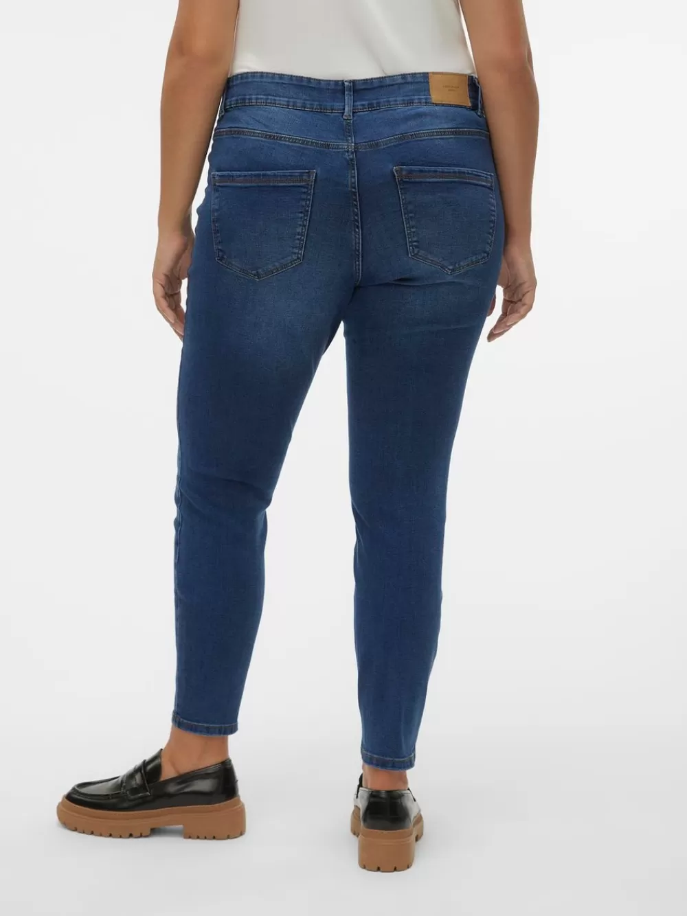 VERO MODA VMCSOPHIA Korkea vyötärö Slim fit Farkut Dark Blue Denim New