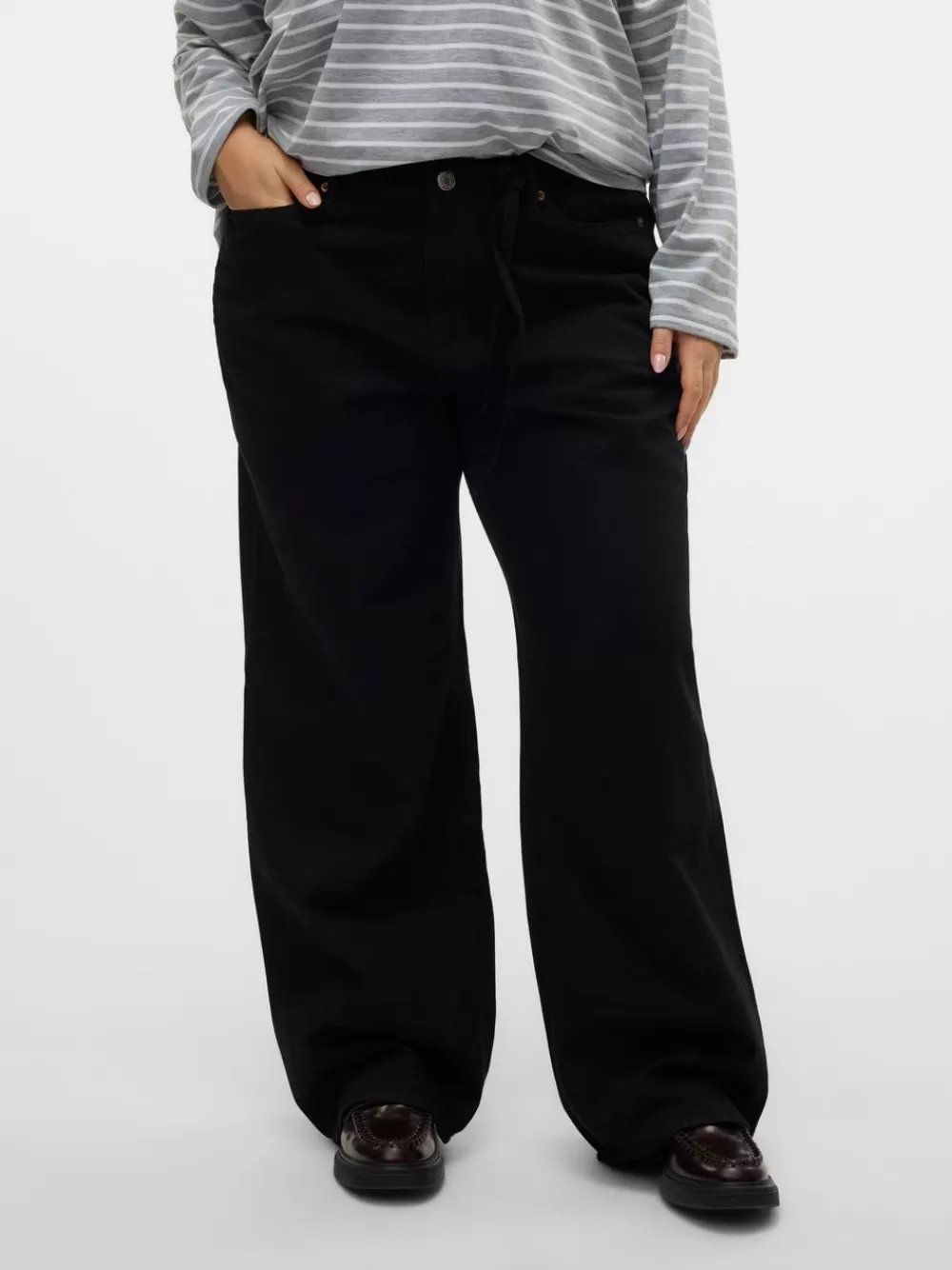 VERO MODA VMCTESSA Korkea vyötärö Wide leg fit Farkut Black Fashion
