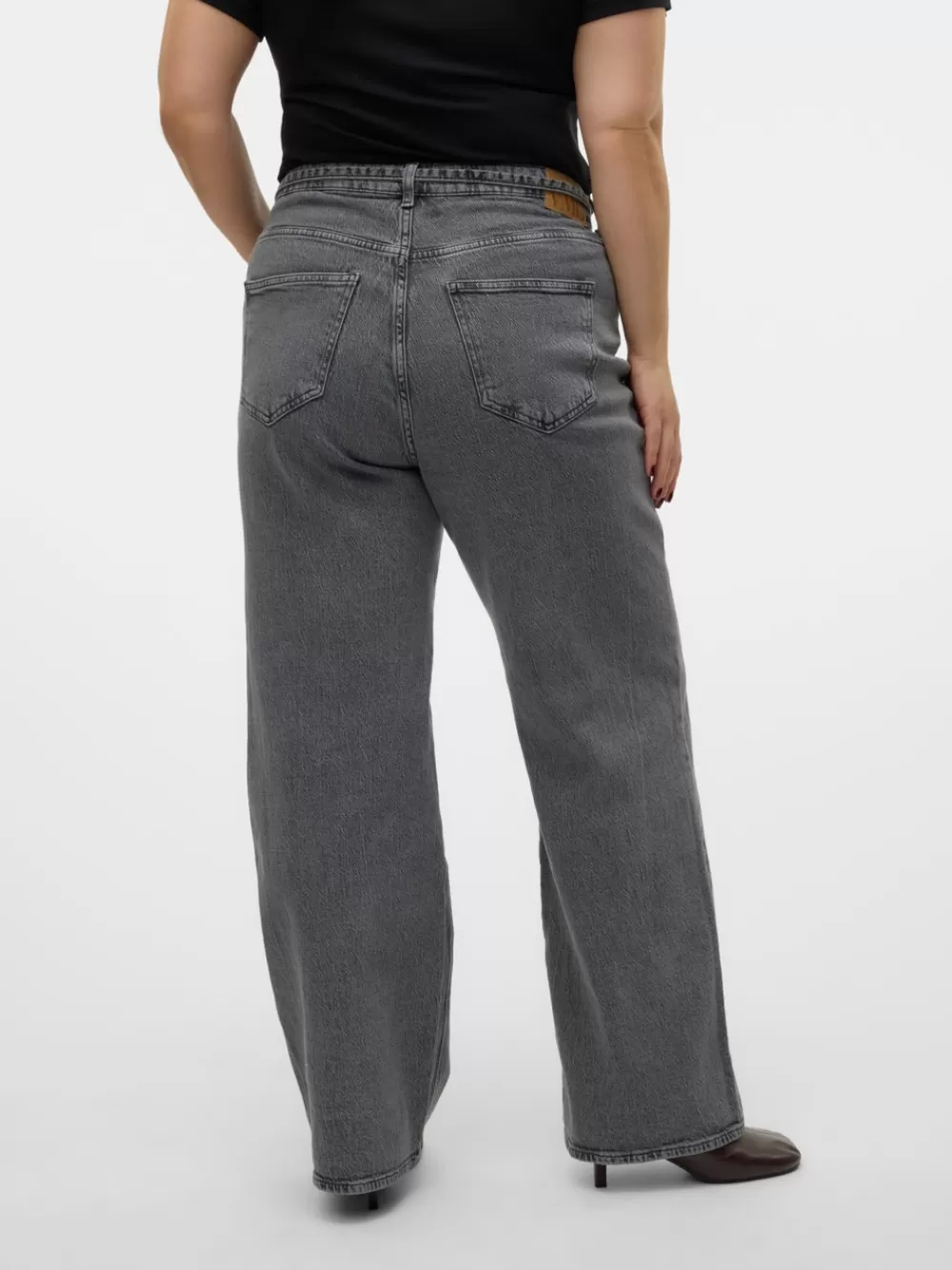 VERO MODA VMCTESSA Korkea vyötärö Wide leg fit Farkut Medium Grey Denim Flash Sale