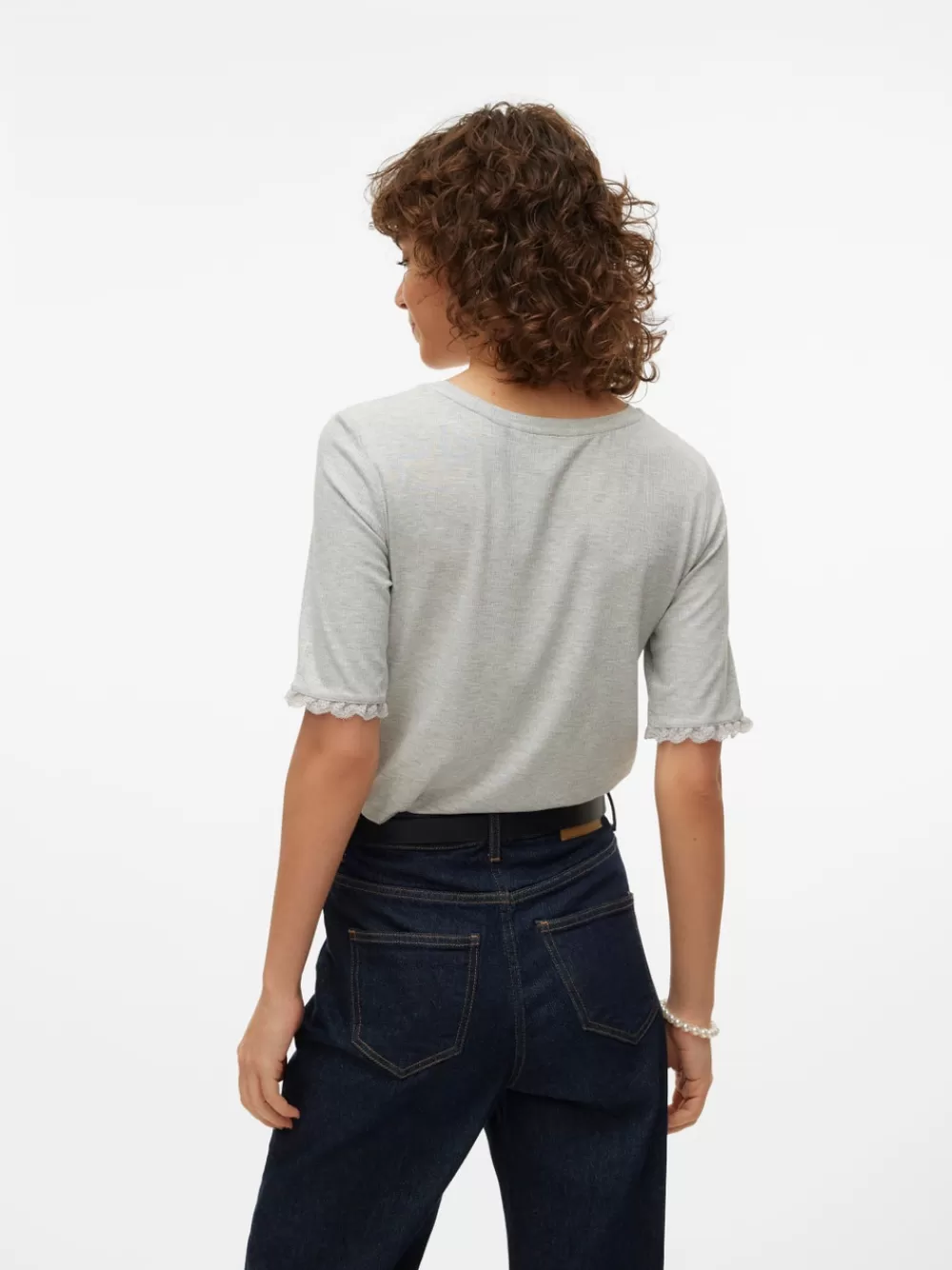 VERO MODA VMDALIA Topit Light Grey Melange Cheap