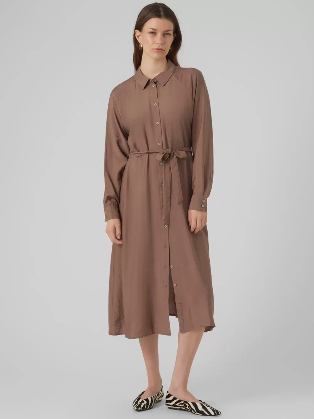 VERO MODA VMDEBBY Midimekko Brown Lentil Flash Sale