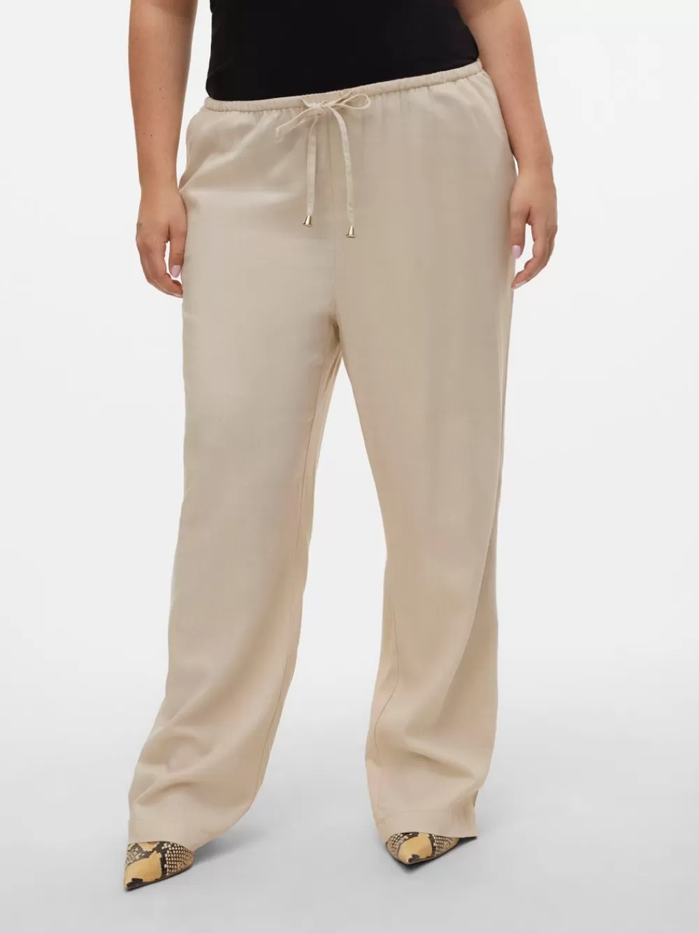 VERO MODA VMDINNA Normaali vyötärö Housut Oatmeal Outlet