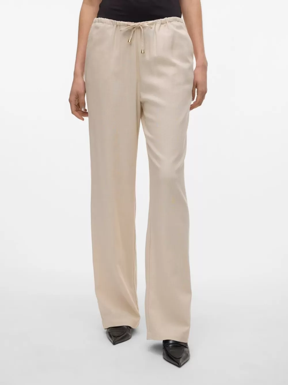 VERO MODA VMDINNA Normaali vyötärö Housut Oatmeal Flash Sale