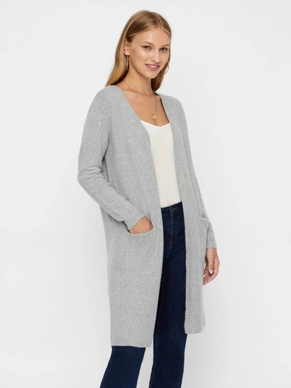 VERO MODA VMDOFFY Neuletakit Light Grey Melange Clearance