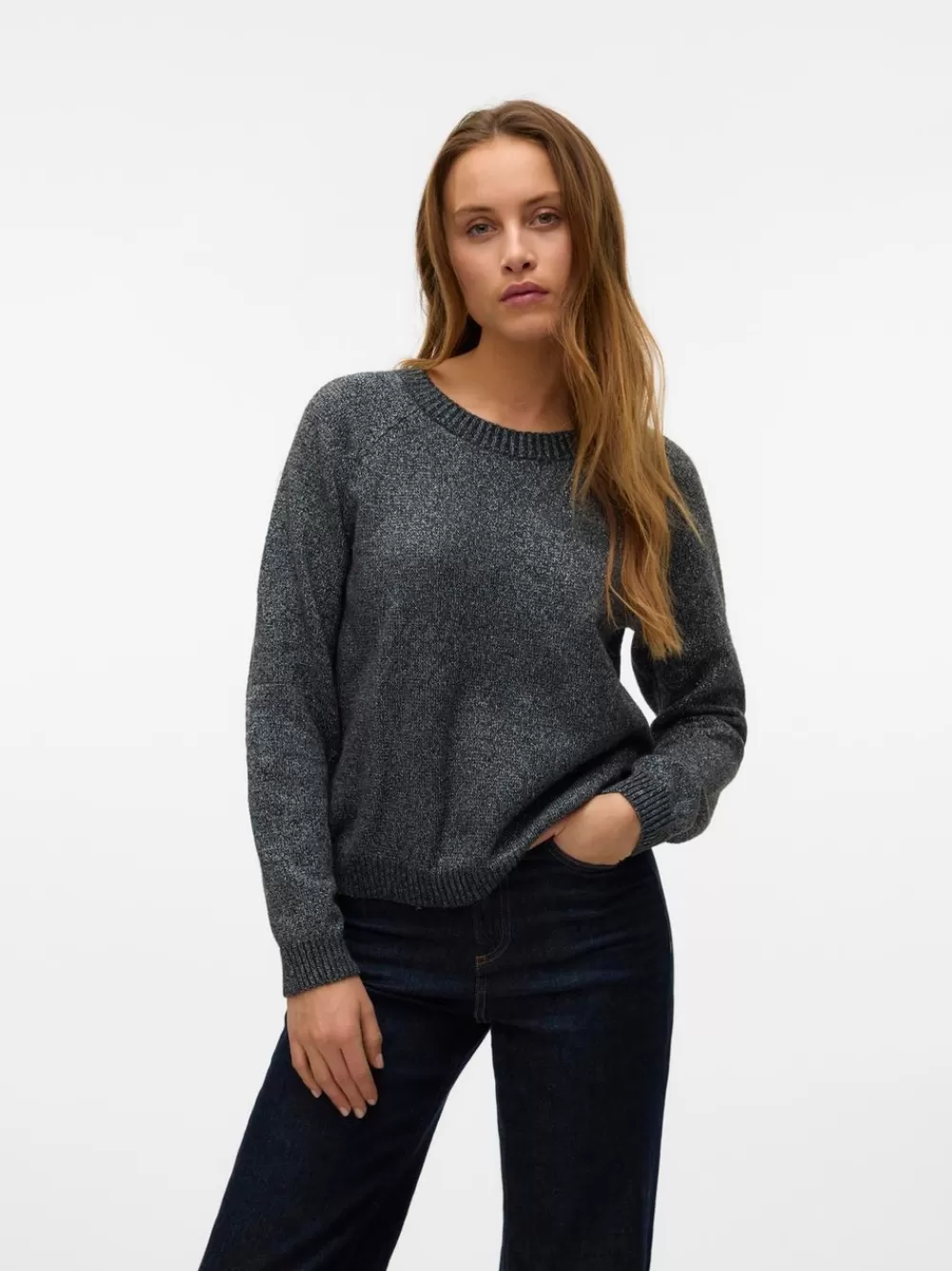 VERO MODA VMDOFFYSHINE Neulepuserot Asphalt Online