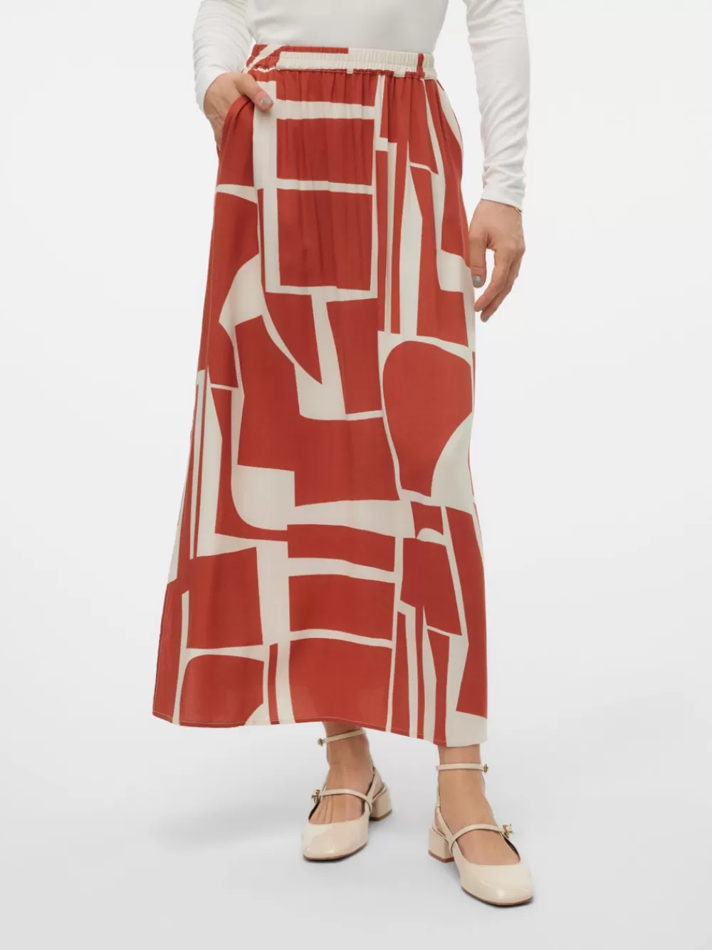 VERO MODA VMEASY Korkea vyötärö Pitkä hame Birch Online