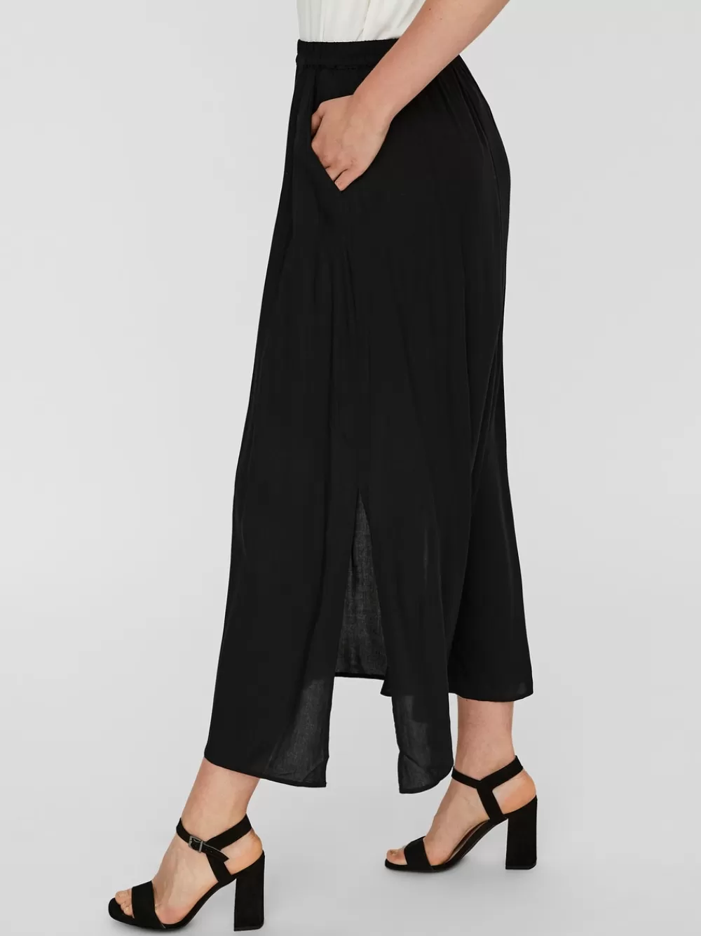 VERO MODA VMEASY Korkea vyötärö Pitkä hame Black Sale