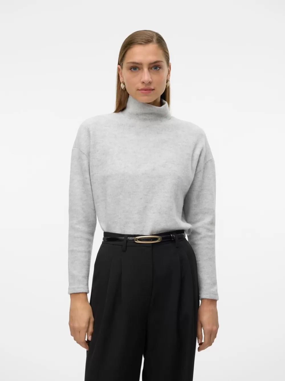 VERO MODA VMEBBA Topit Light Grey Melange New