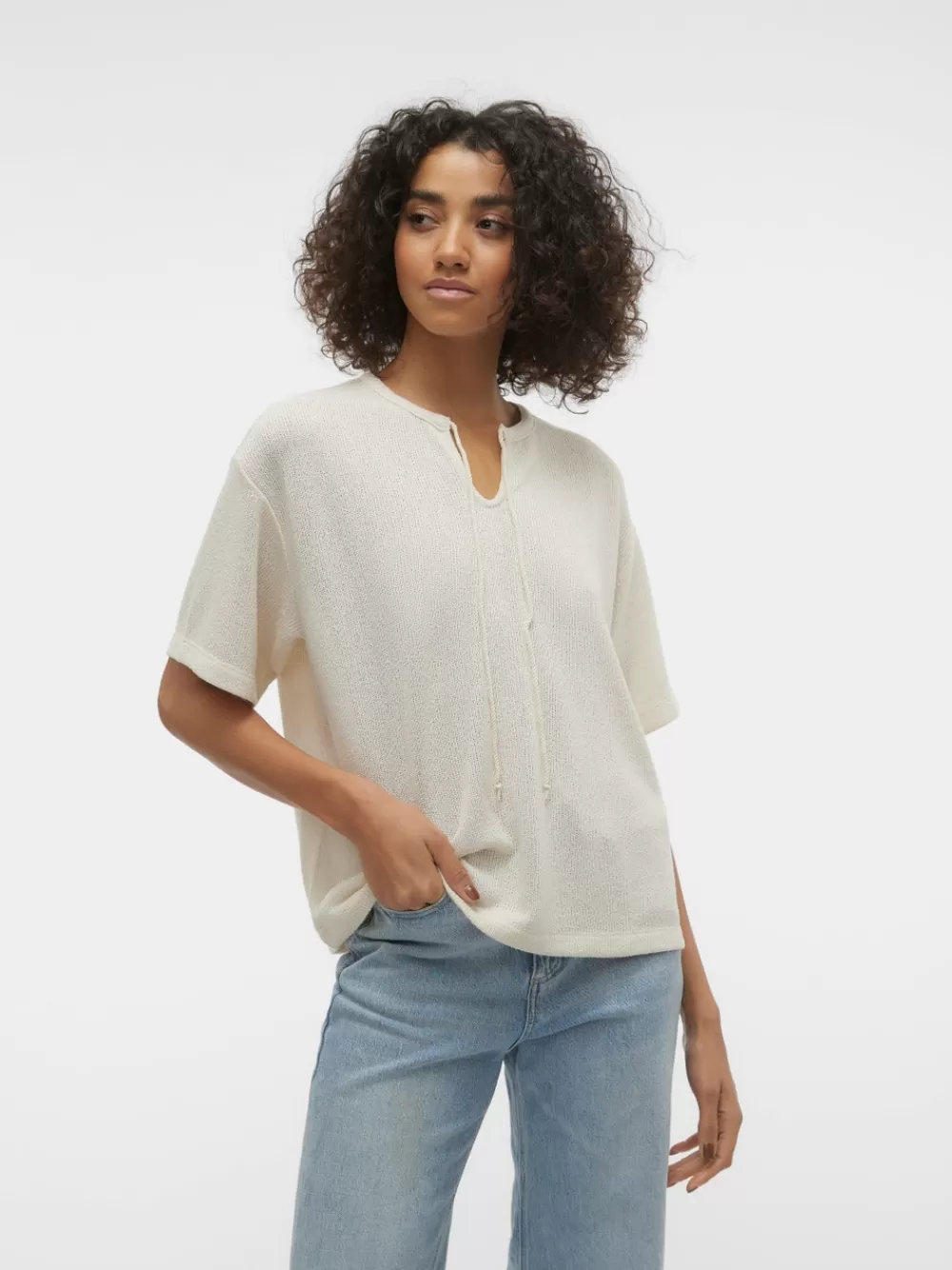VERO MODA VMEDDIE Neulepuserot Oatmeal Fashion