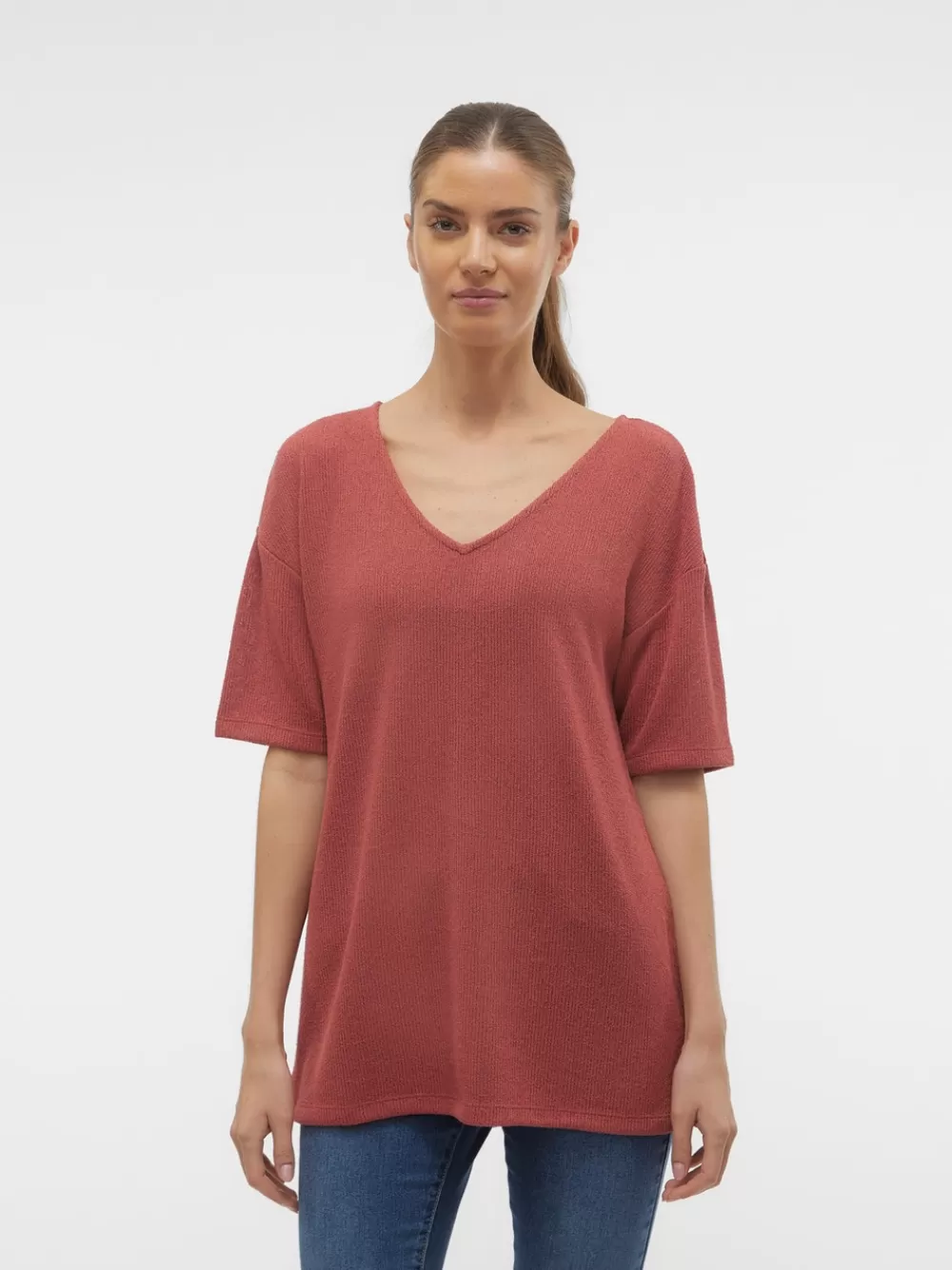 VERO MODA VMEDDIE Neulepuserot Marsala Best Sale