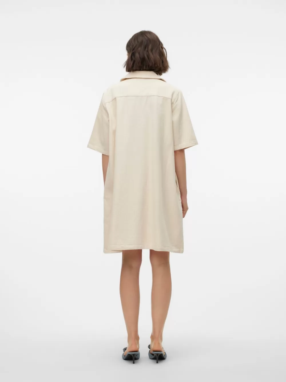 VERO MODA VMELLARY Lyhyt mekko Ecru New