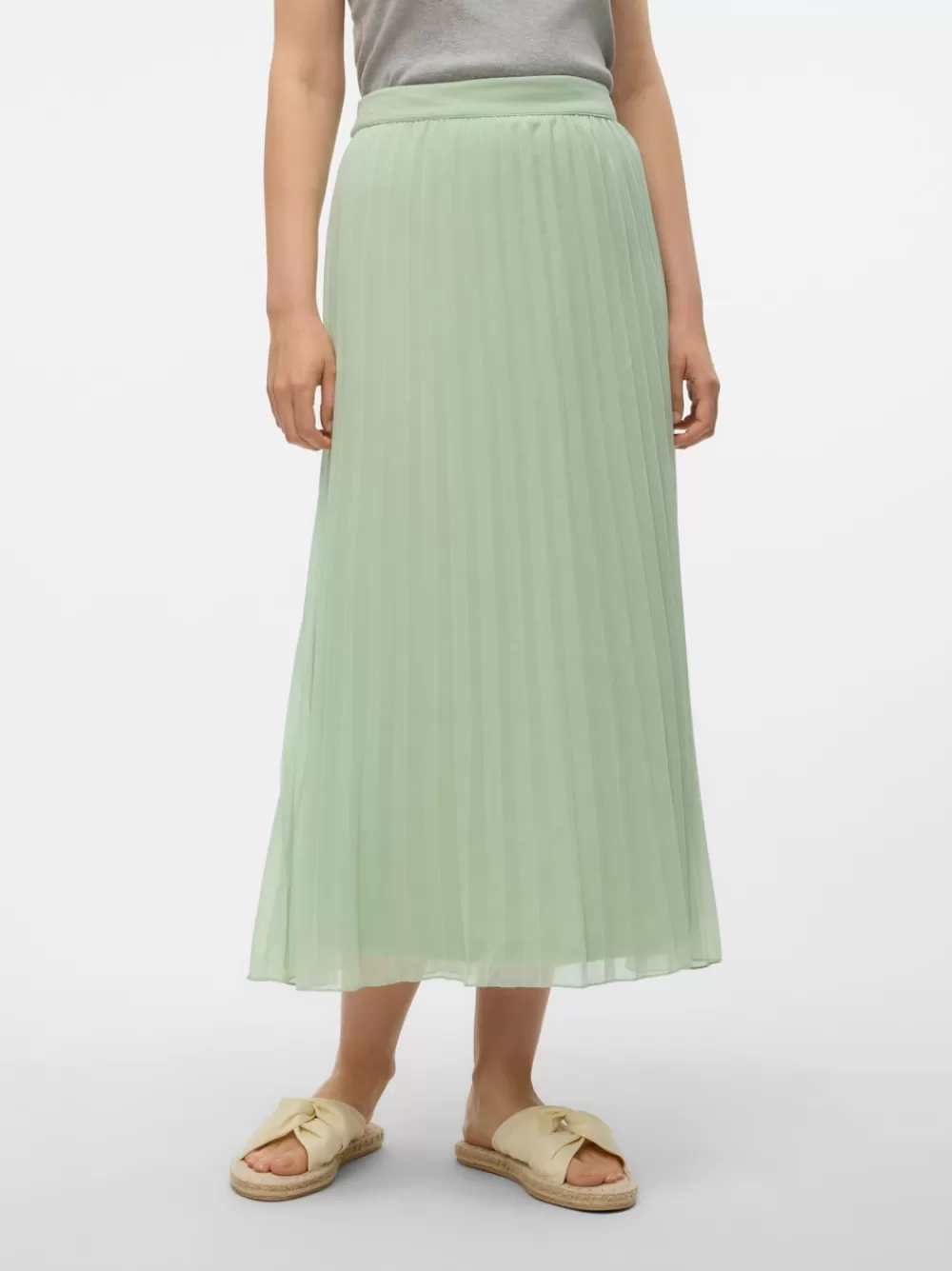 VERO MODA VMELLINA Pitkä hame Smoke Green Discount