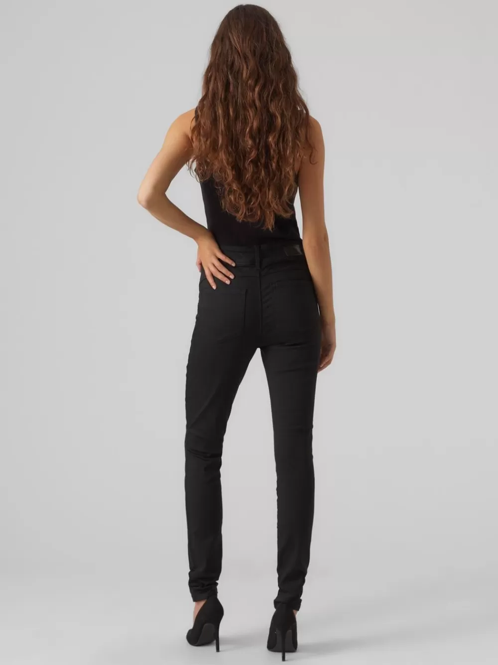 VERO MODA VMEMBRACE Normaali vyötärö Skinny fit Farkut Black Store