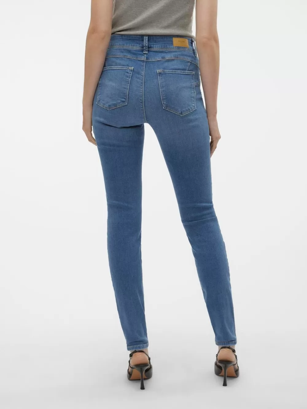 VERO MODA VMEMBRACE Normaali vyötärö Skinny fit Farkut Medium Blue Denim Outlet