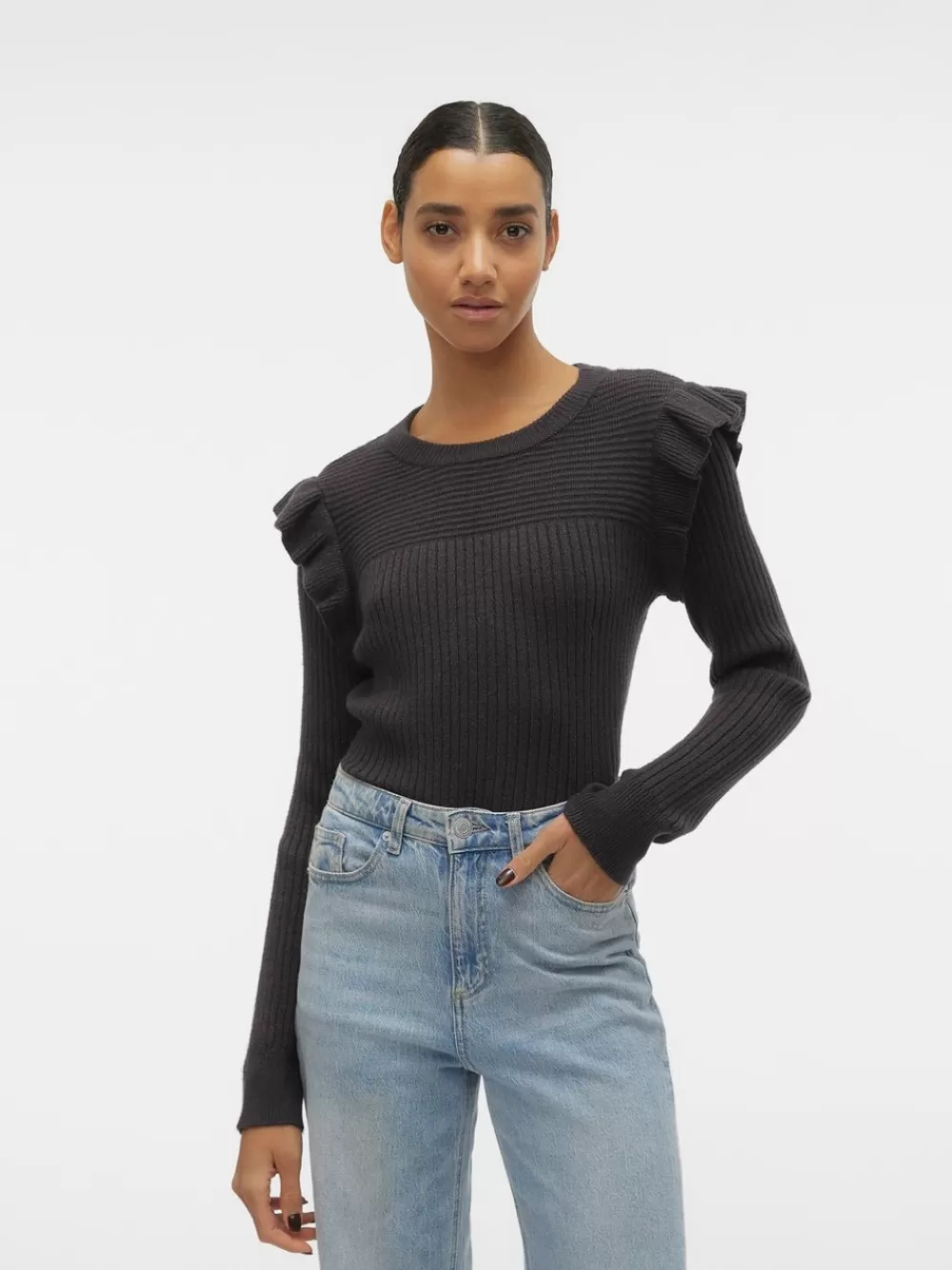 VERO MODA VMEMILIA Neulepuserot Dark Grey Melange Outlet
