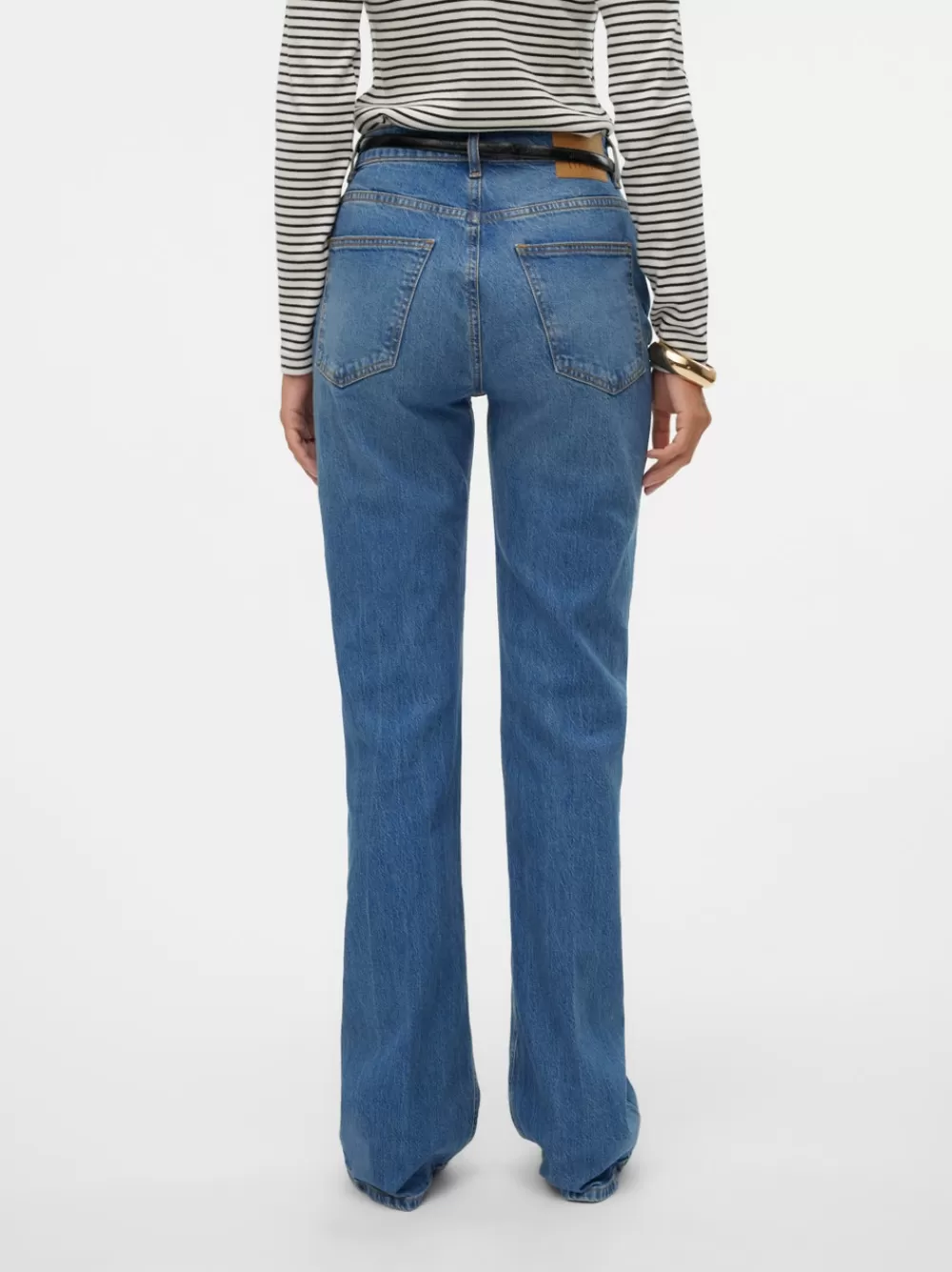 VERO MODA VMEMILY Korkea vyötärö Flared fit Farkut Medium Blue Denim Shop