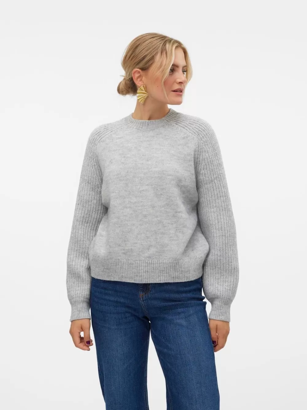 VERO MODA VMENYA Neulepuserot Light Grey Melange New