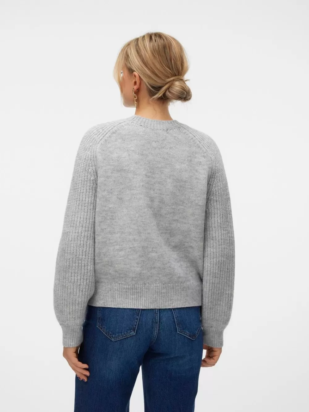 VERO MODA VMENYA Neulepuserot Light Grey Melange New
