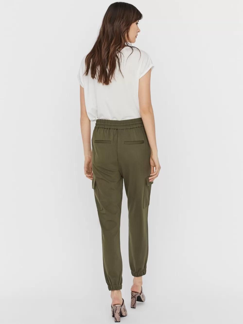 VERO MODA VMEVA Normaali vyötärö Housut Ivy Green Discount