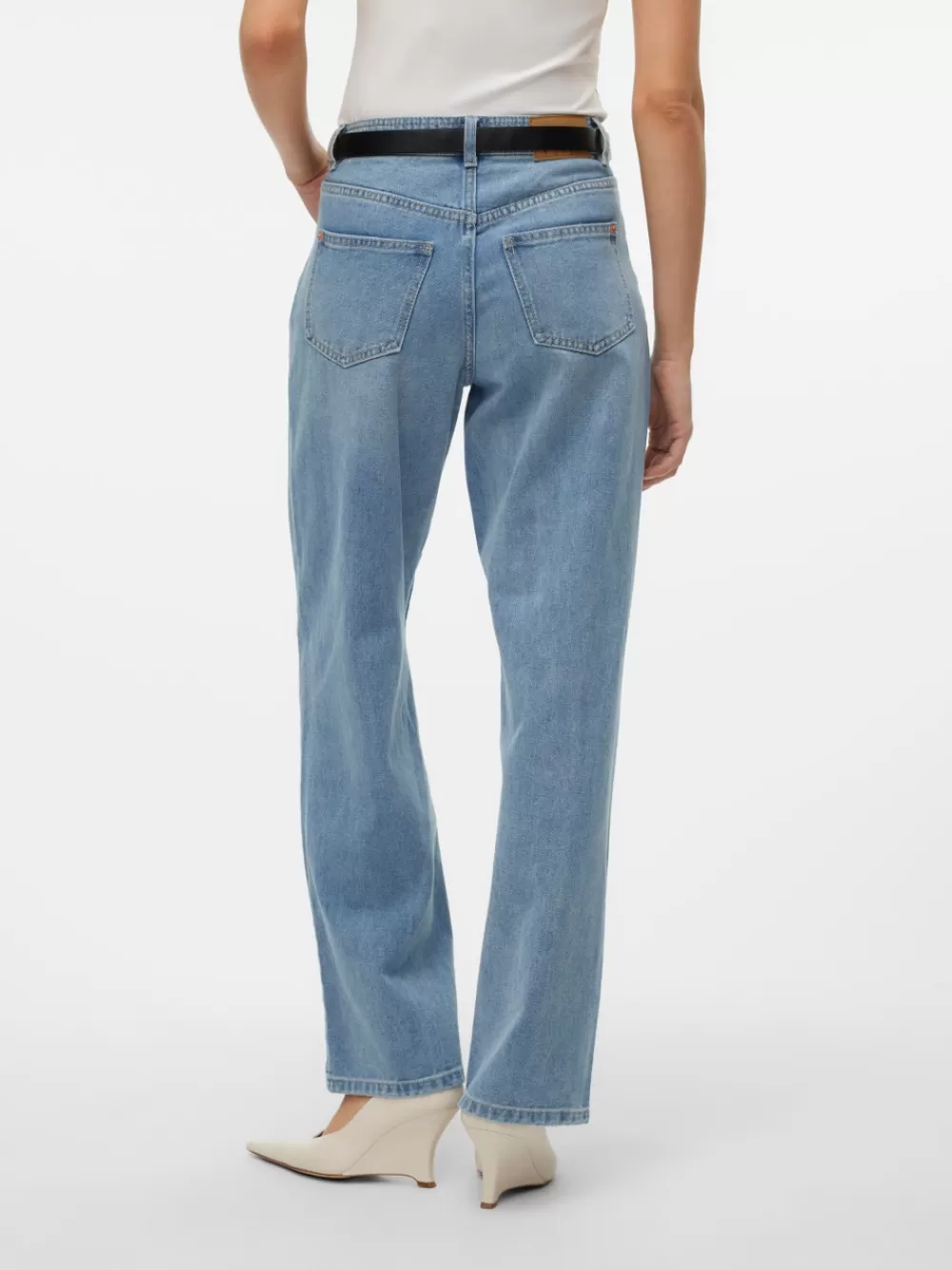 VERO MODA VMEVELYN Matala vyötärö Loose fit Farkut Light Blue Denim Shop