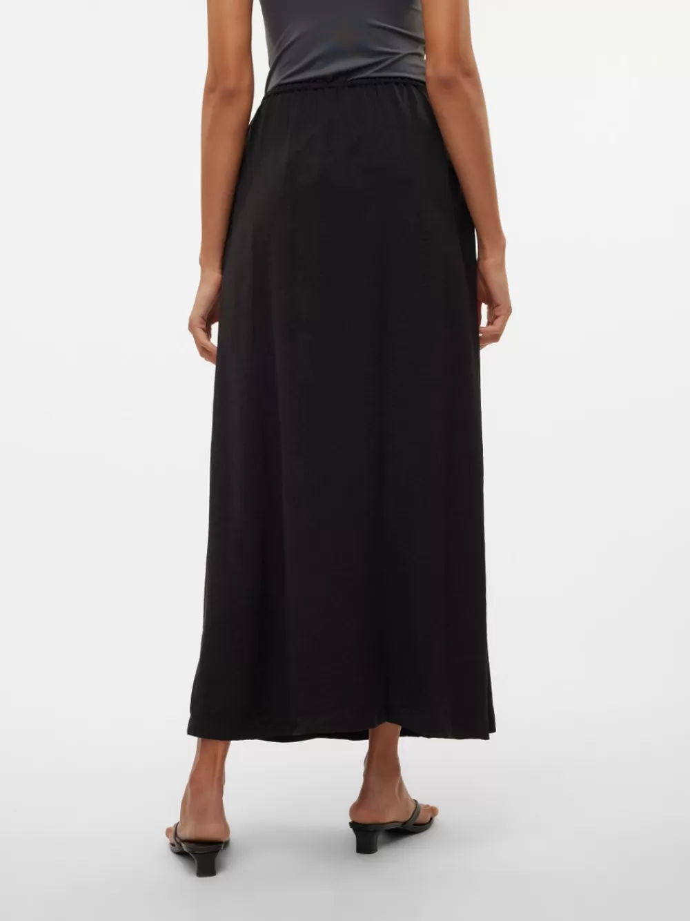 VERO MODA VMFABIANA Korkea vyötärö Pitkä hame Black Hot