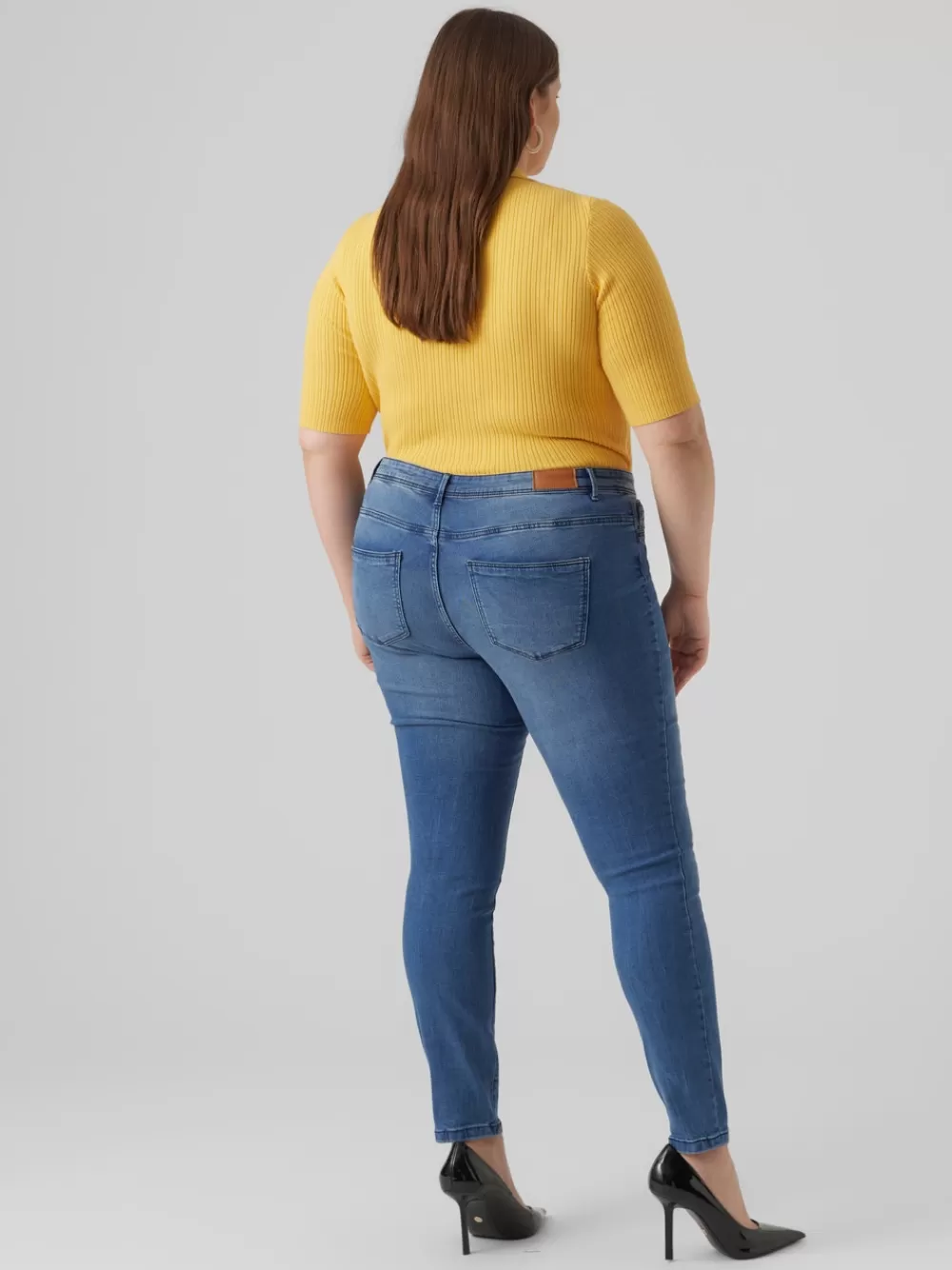 VERO MODA VMFANYA Normaali vyötärö Slim fit Farkut Medium Blue Denim Discount