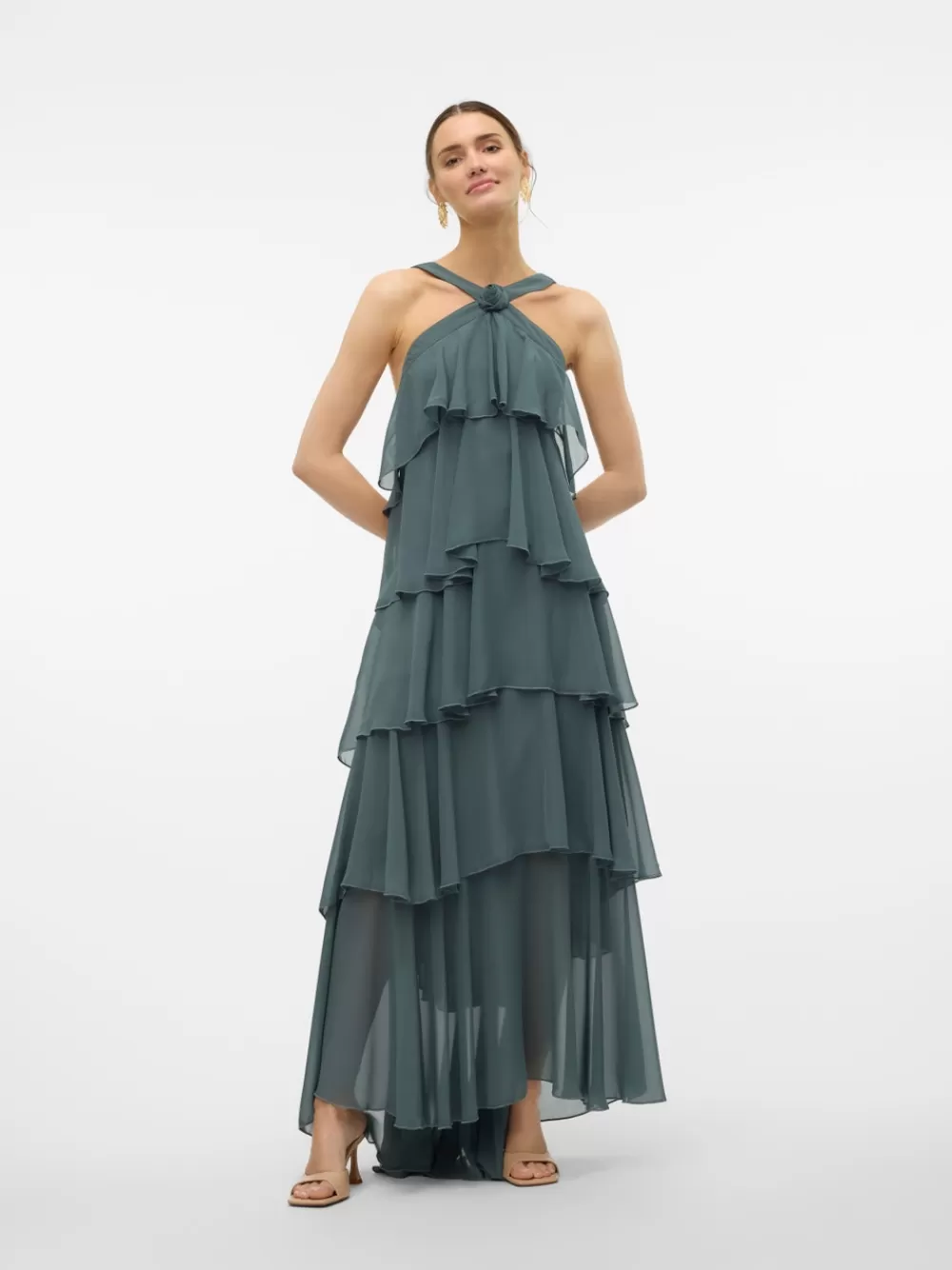 VERO MODA VMFELICIA Pitkä mekko Balsam Green Best