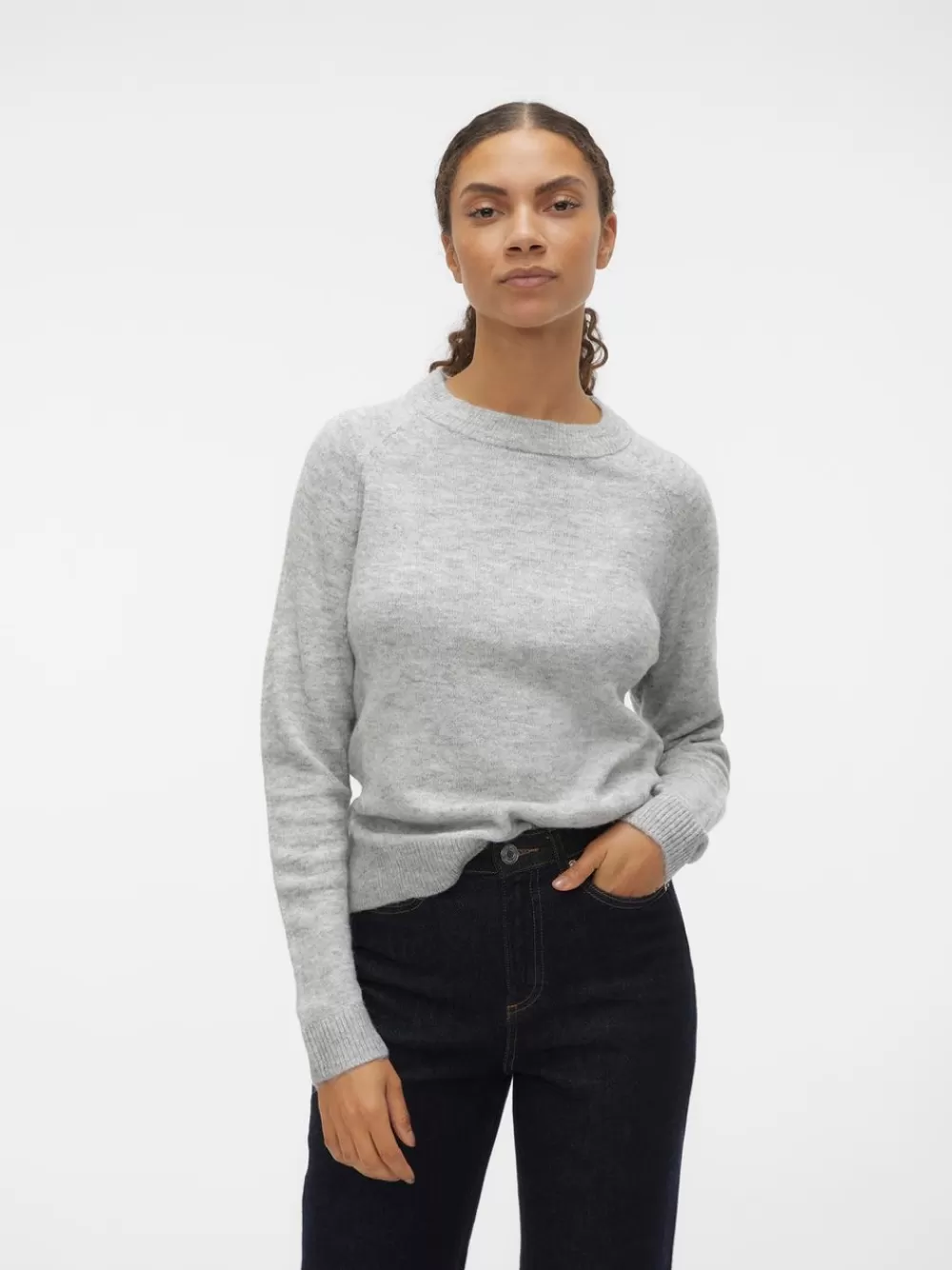 VERO MODA VMFILUCA Neulepuserot Light Grey Melange Cheap