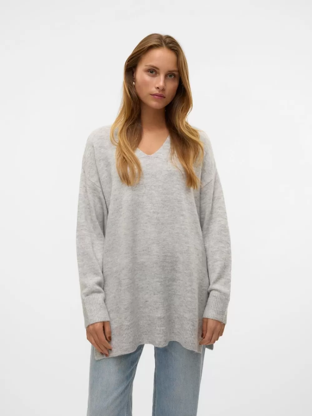 VERO MODA VMFILUCA Neulepuserot Light Grey Melange New