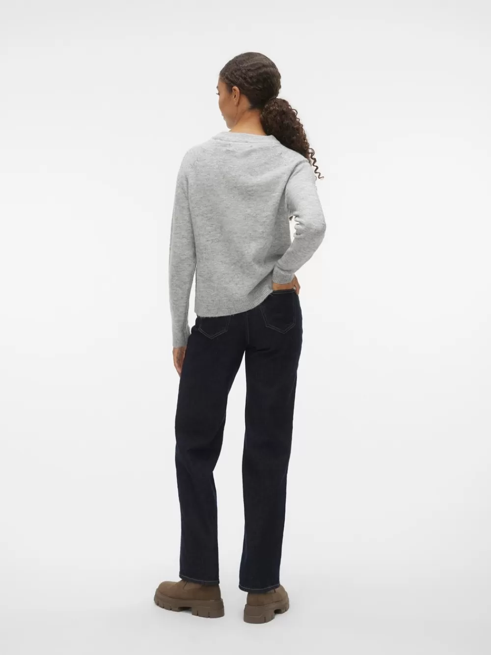 VERO MODA VMFILUCA Neulepuserot Light Grey Melange Cheap