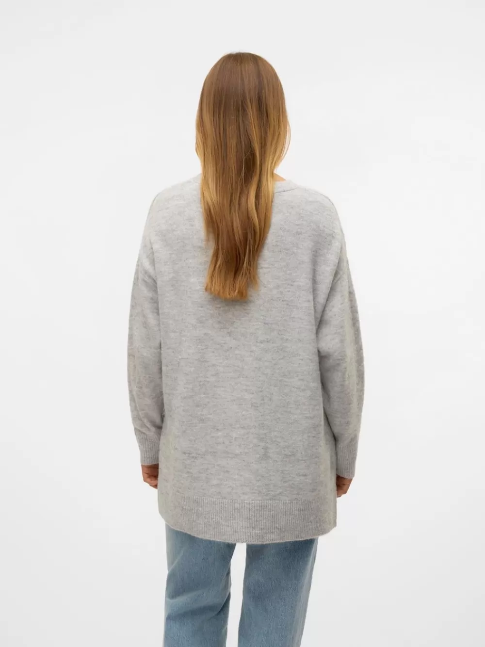 VERO MODA VMFILUCA Neulepuserot Light Grey Melange New