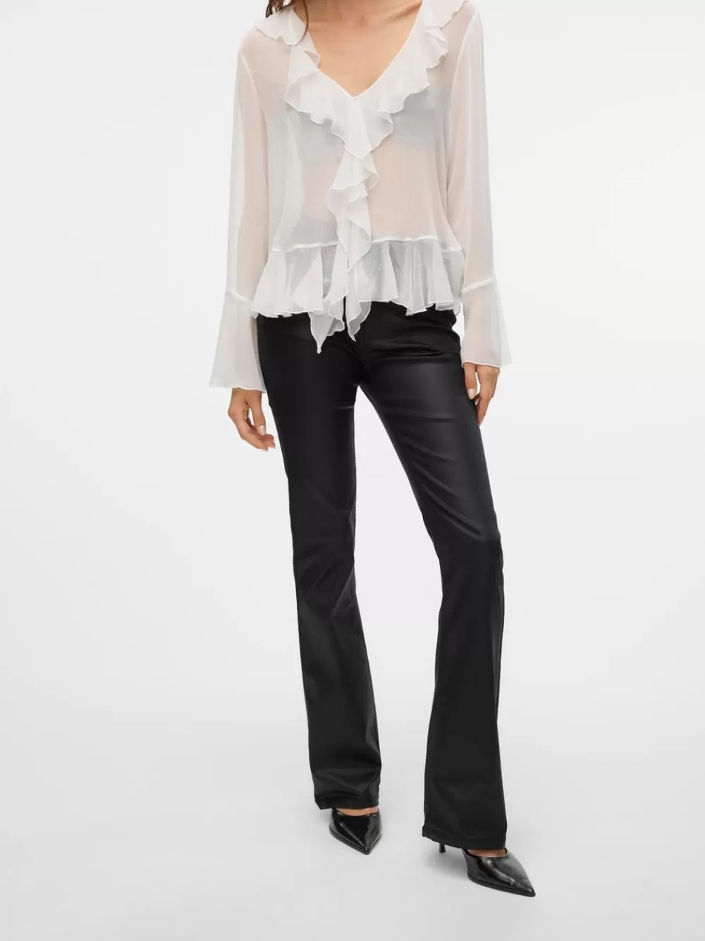 VERO MODA VMFLASH Normaali vyötärö Flared fit Farkut Black Clearance