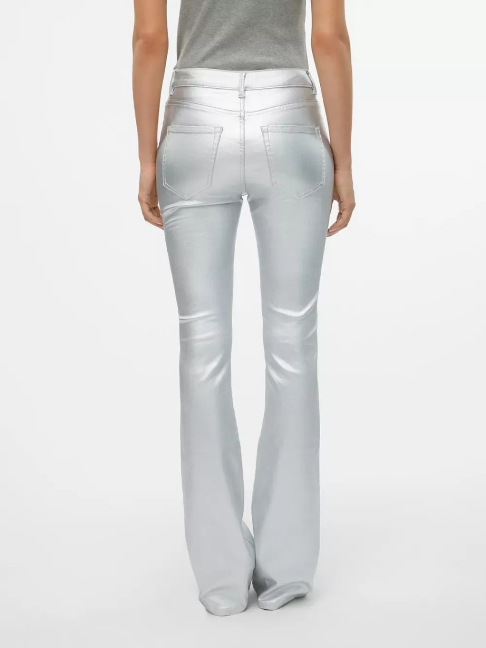 VERO MODA VMFLASH Normaali vyötärö Flared fit Farkut Silver Colour Sale