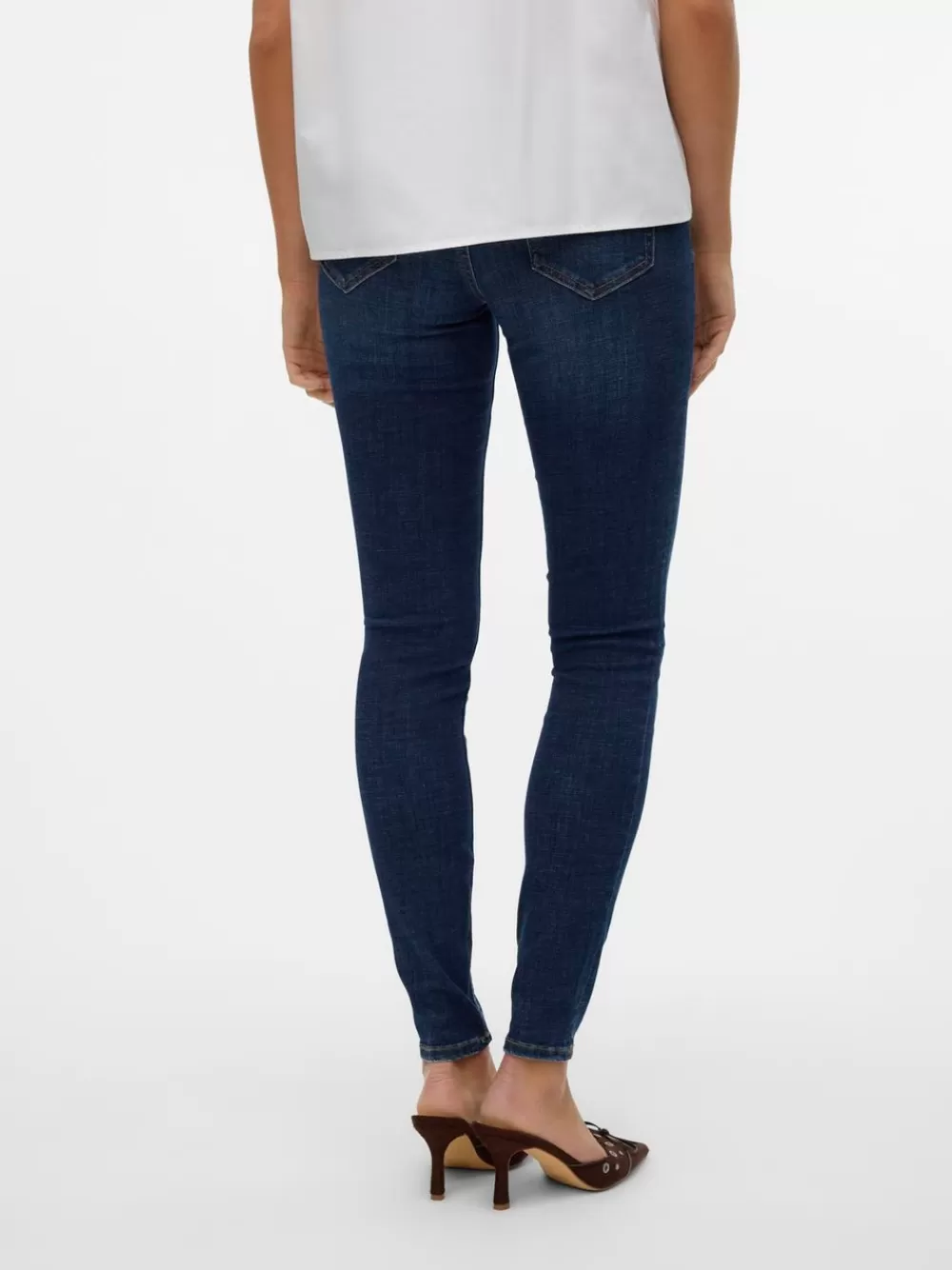 VERO MODA VMFLASH Normaali vyötärö Skinny fit Farkut Dark Blue Denim Flash Sale