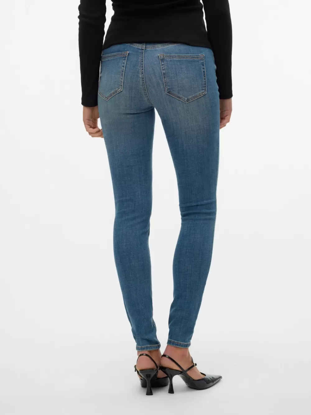 VERO MODA VMFLASH Normaali vyötärö Skinny fit Farkut Medium Blue Denim Store
