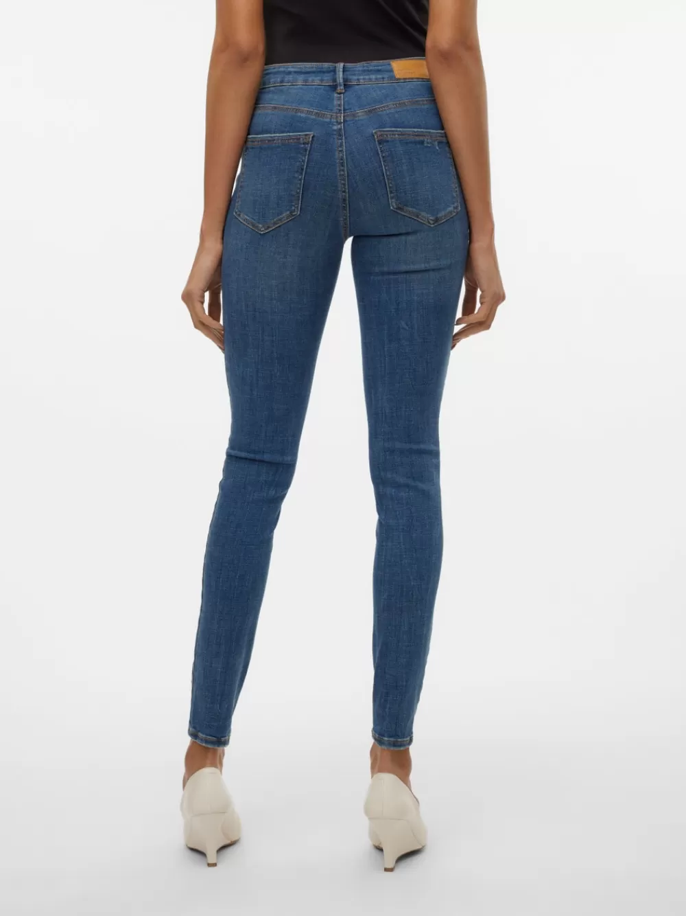 VERO MODA VMFLASH Normaali vyötärö Skinny fit Farkut Medium Blue Denim New