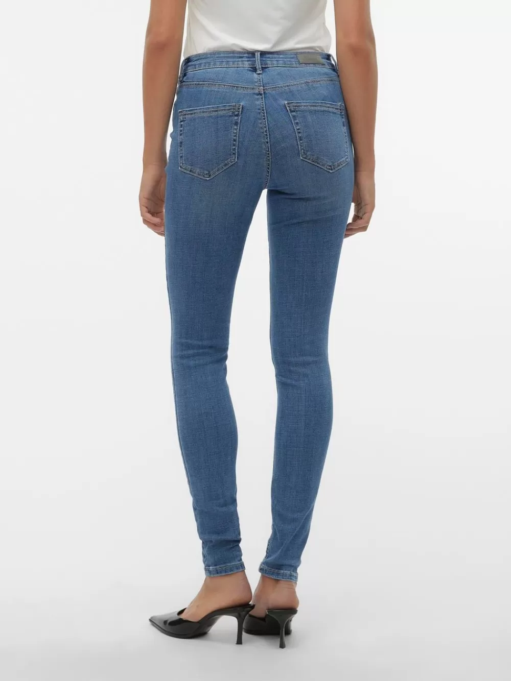 VERO MODA VMFLASH Normaali vyötärö Skinny fit Farkut Medium Blue Denim Flash Sale