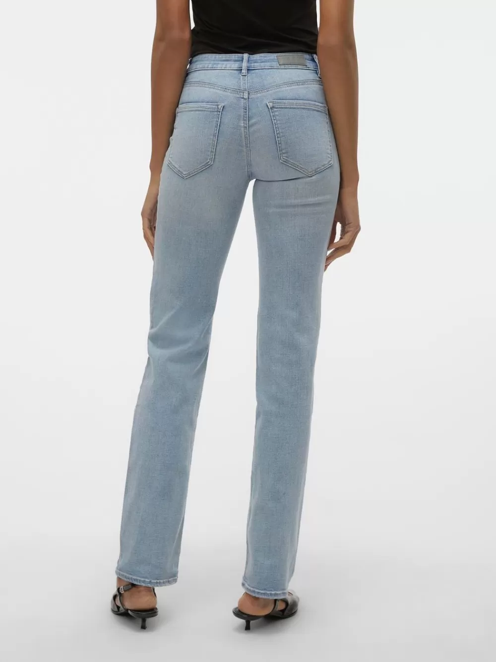 VERO MODA VMFLASH Normaali vyötärö Straight fit Farkut Light Blue Denim Best