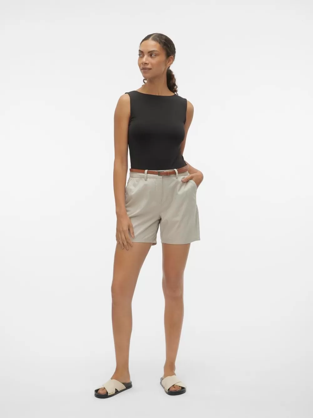 VERO MODA VMFLASHINO Shortsit Silver Lining Cheap