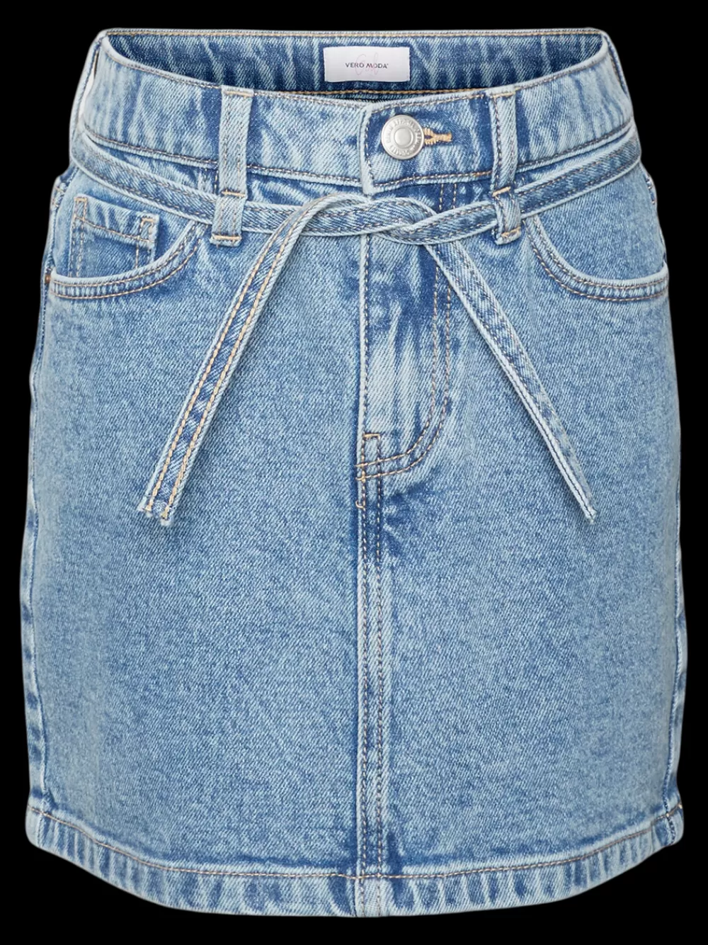 VERO MODA VMFLORA Normaali vyötärö Lyhyt hame Light Blue Denim Flash Sale