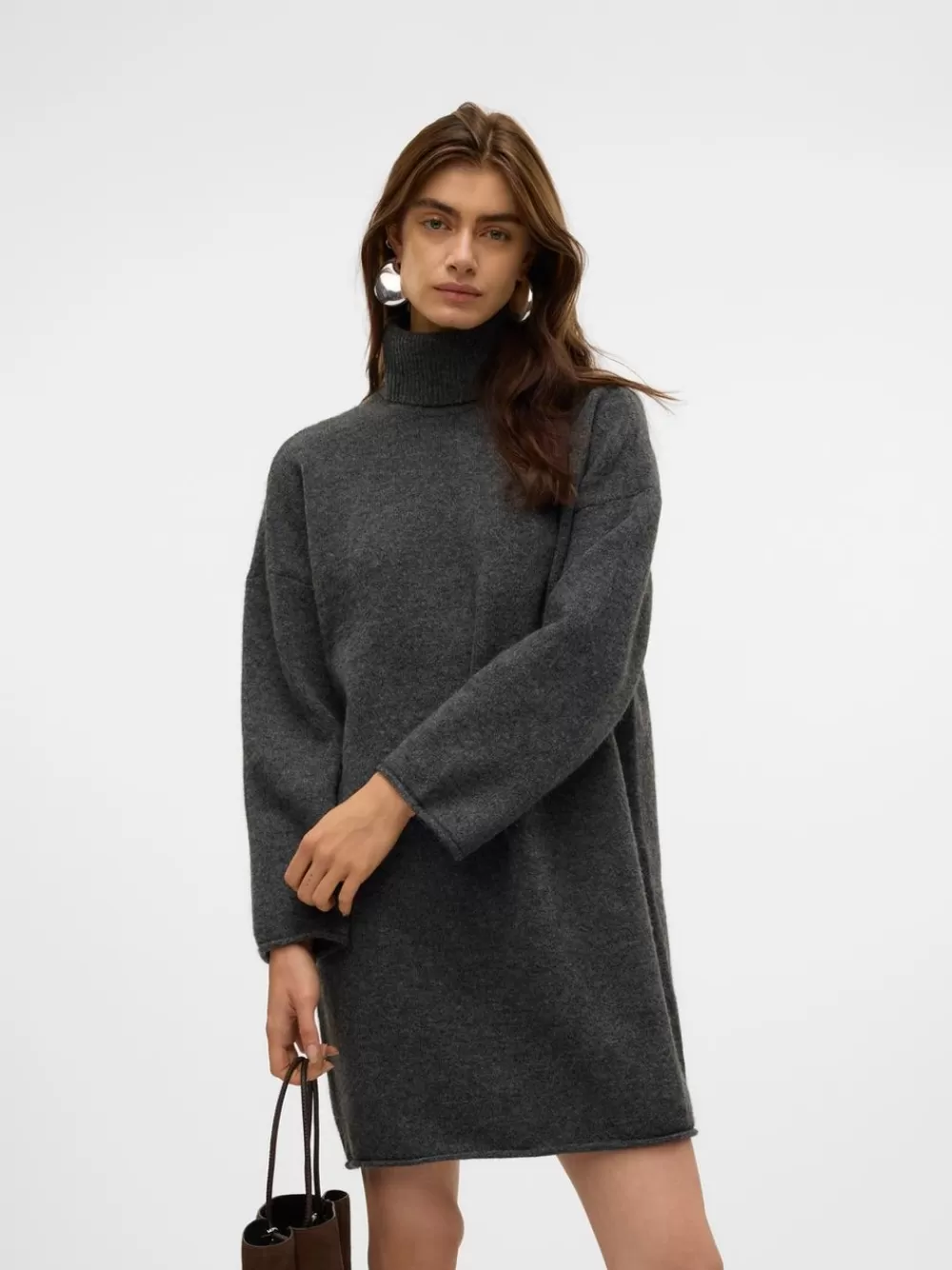 VERO MODA VMGEMMA Lyhyt mekko Dark Grey Melange Shop