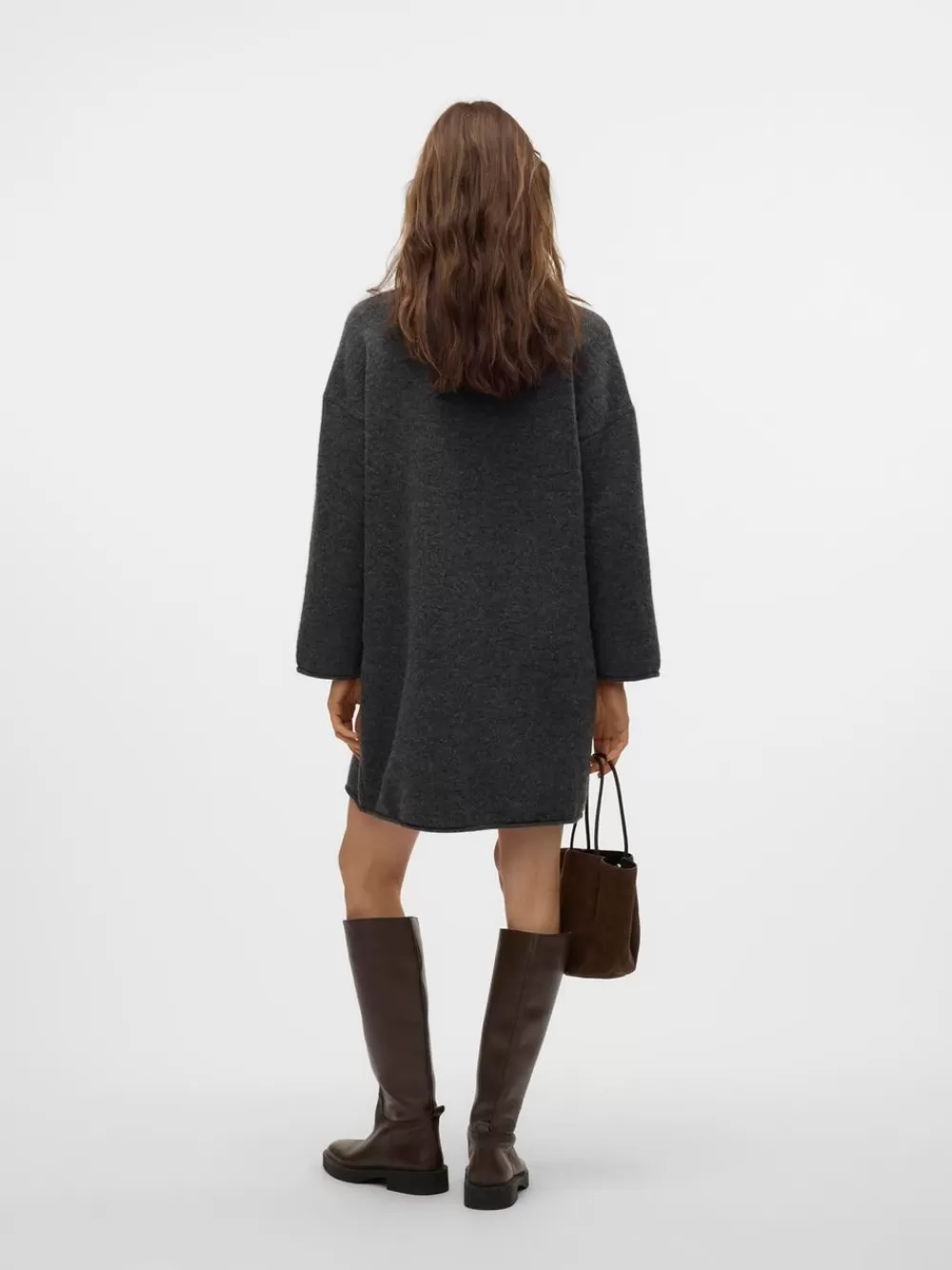 VERO MODA VMGEMMA Lyhyt mekko Dark Grey Melange Shop