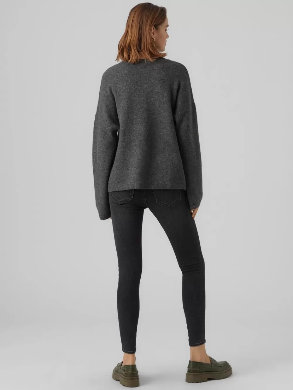 VERO MODA VMGEMMA Neulepuserot Dark Grey Melange Online