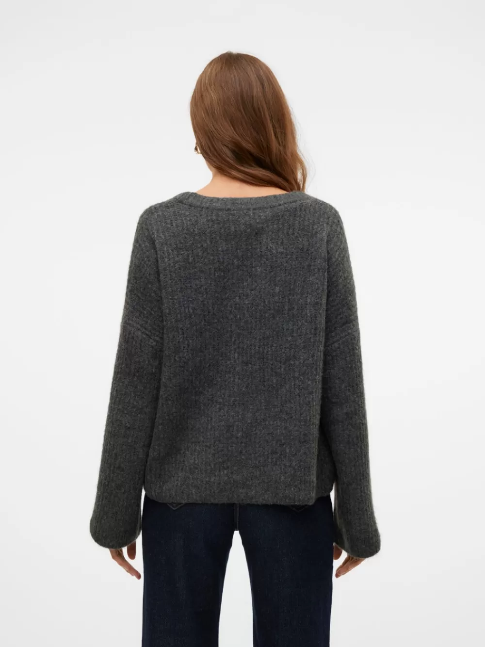 VERO MODA VMGEMMA Neulepuserot Dark Grey Melange Hot