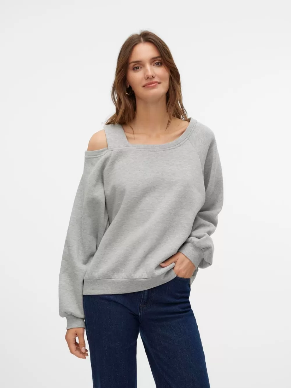 VERO MODA VMGINA Svetarit Light Grey Melange Sale