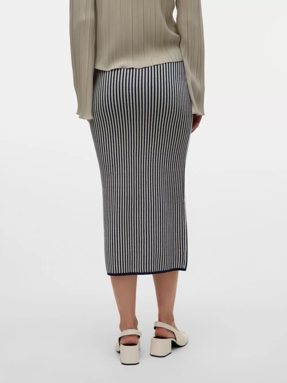 VERO MODA VMGOLD Korkea vyötärö Midihame Navy Blazer Discount