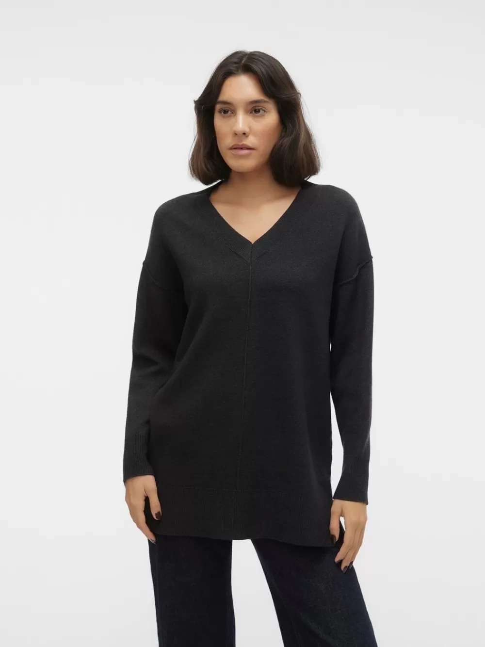 VERO MODA VMGOLD Neulepuserot Dark Grey Melange Hot